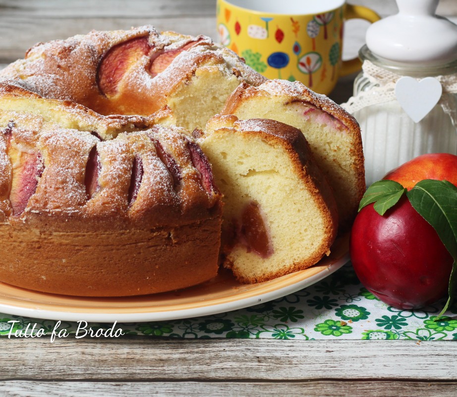 Ciambellone Alle Pesche E Yogurt Senza Burro Tutto Fa Brodo In Cucina