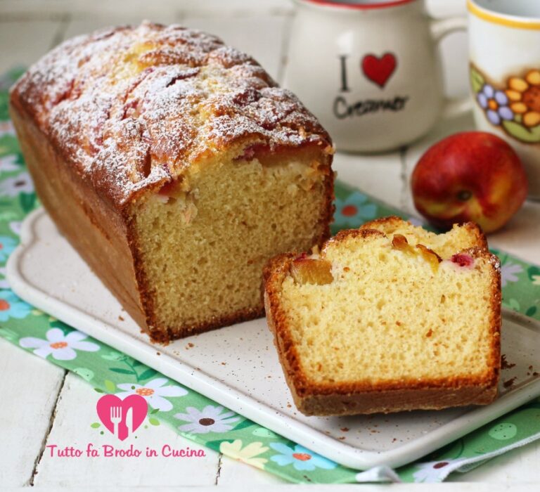 Plumcake Allo Yogurt E Pesche Sofficissimo Tutto Fa Brodo In Cucina