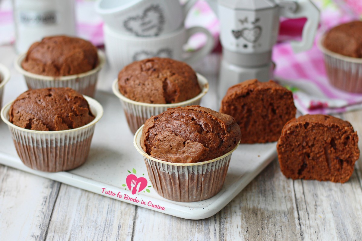 MUFFIN AL CIOCCOLATO FONDENTE Morbidissimi Senza Burro Tutto Fa Brodo