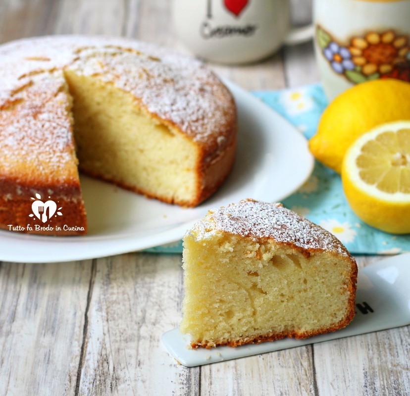 Torta Al Limone Alta E Morbida Tutto Fa Brodo In Cucina