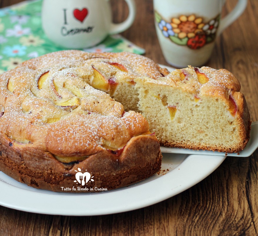 Torta Di Pesche Morbida Tutto Fa Brodo In Cucina