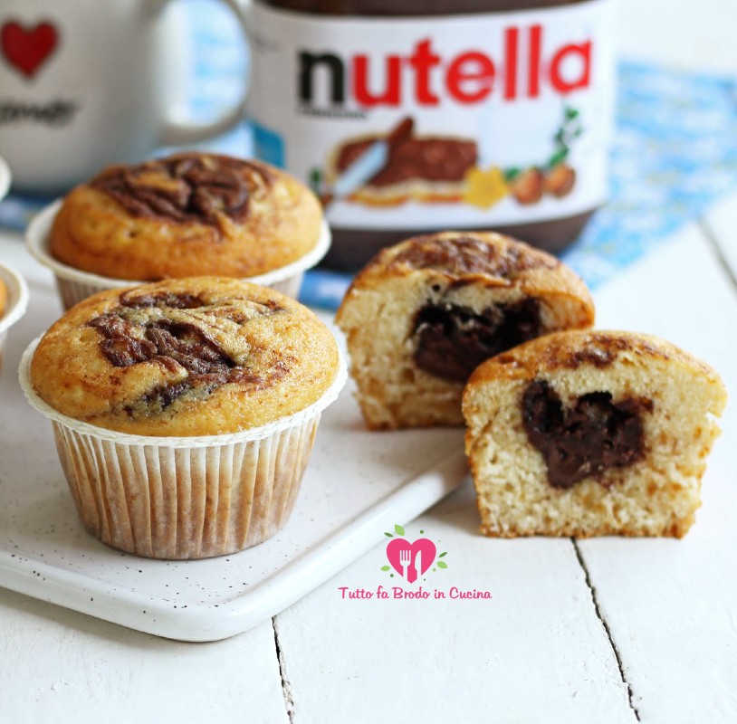 Muffin Alla Nutella Con E Senza Bimby Tutto Fa Brodo In Cucina