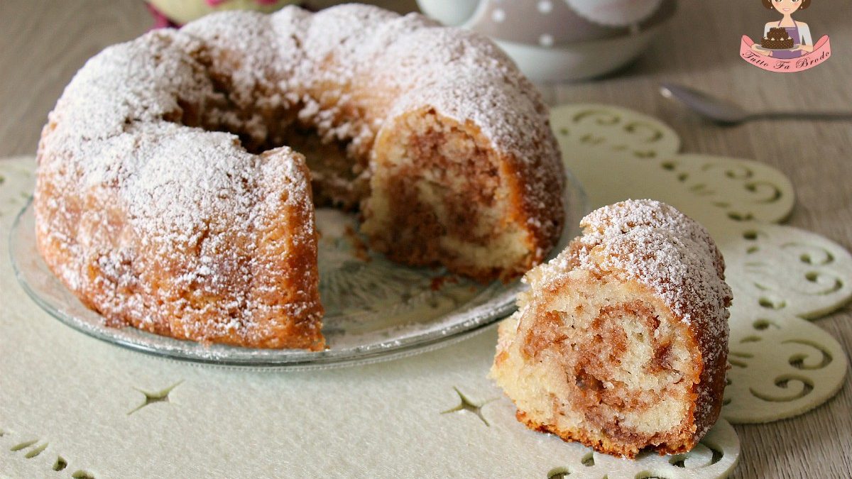 Ciambella Bicolore Soffice Senza Uova Tutto Fa Brodo In Cucina