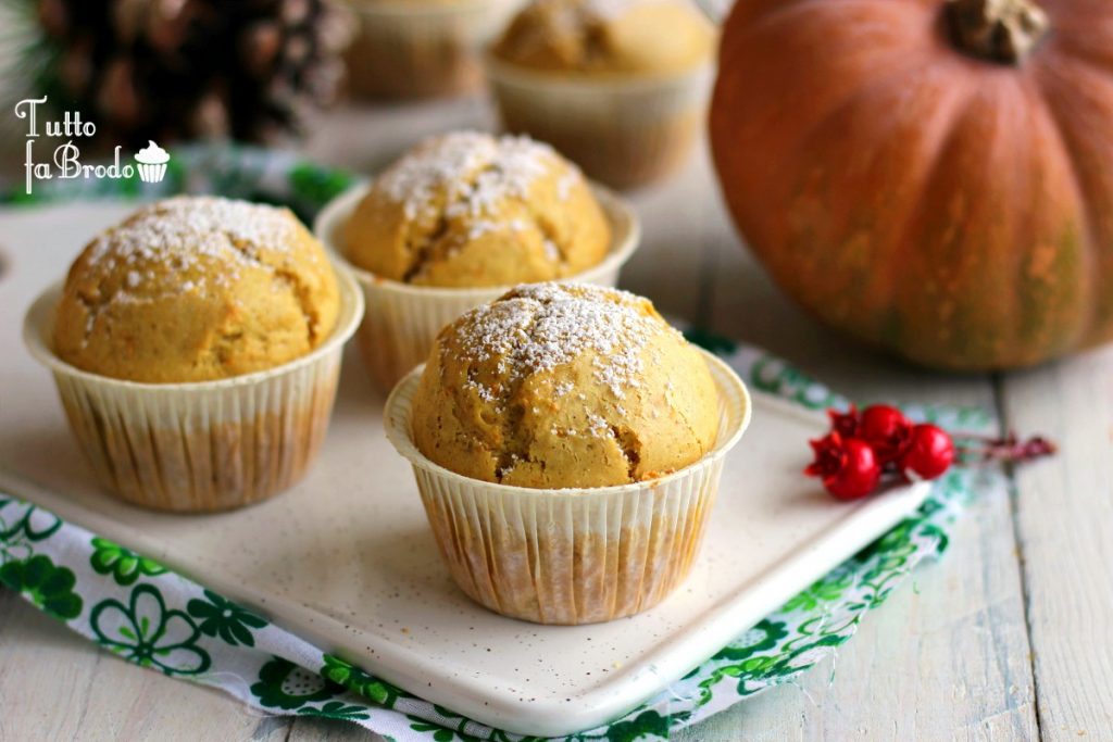 Muffin alla zucca - merendine soffici e profumate - Una spia in Cucina