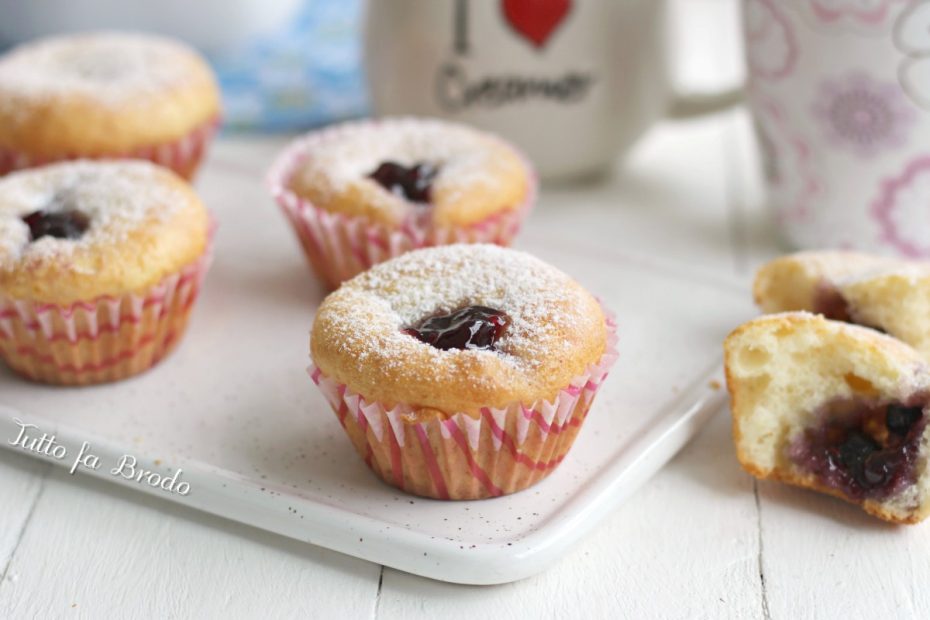 Muffin Tortina Alla Marmellata Sofficissimi Tutto Fa Brodo In Cucina