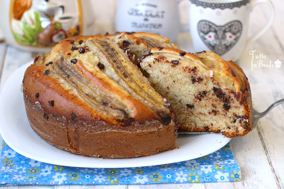 TORTA ALLE BANANE Con Gocce Di Cioccolato - Tutto Fa Brodo In Cucina