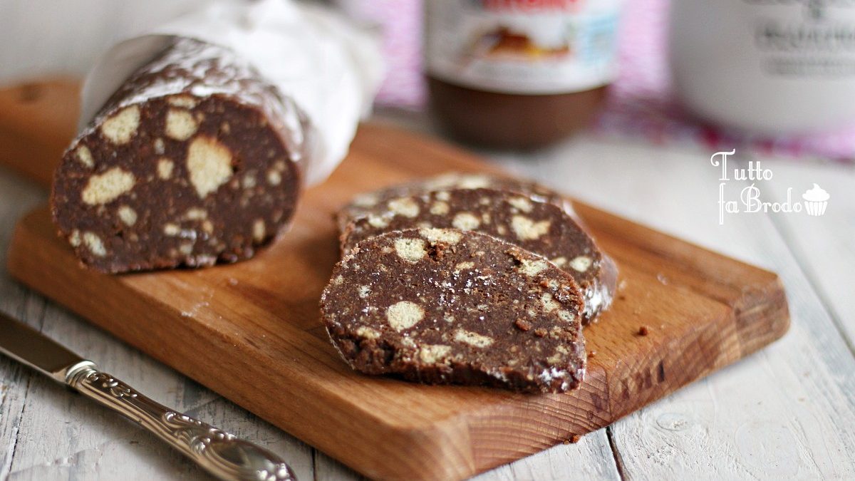 Salame Dolce Alla Nutella Anche Bimby Tutto Fa Brodo In Cucina