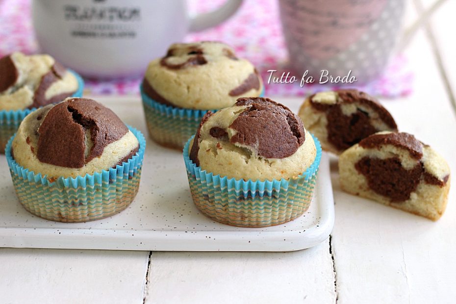 Muffin Bicolore Alla Banana Senza Burro Tutto Fa Brodo In Cucina