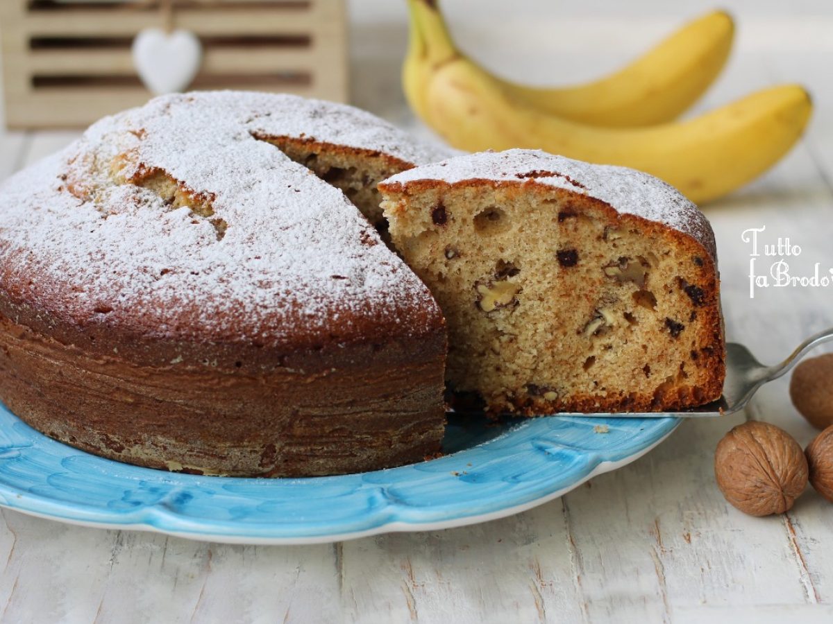 Torta Di Banana Con Noci E Gocce Di Cioccolato Tutto Fa Brodo In Cucina