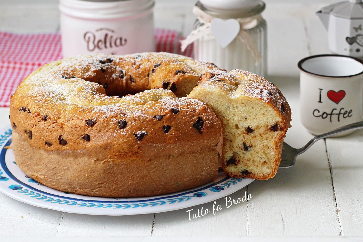 Ciambella Allo Yogurt Con Gocce Di Cioccolato Tutto Fa Brodo In Cucina