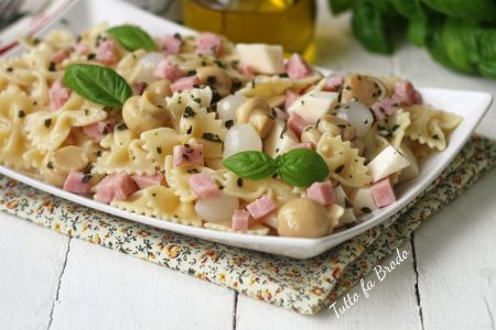 PASTA FREDDA AL PROSCIUTTO E FUNGHI