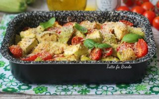 ZUCCHINE E PEPERONI GRATINATI AL FORNO