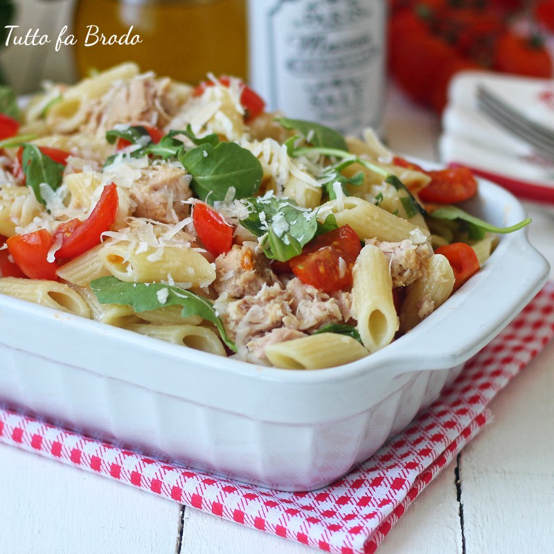 PASTA FREDDA AL TONNO POMODORO E RUCOLA Con Grana A Scaglie - Tutto Fa ...