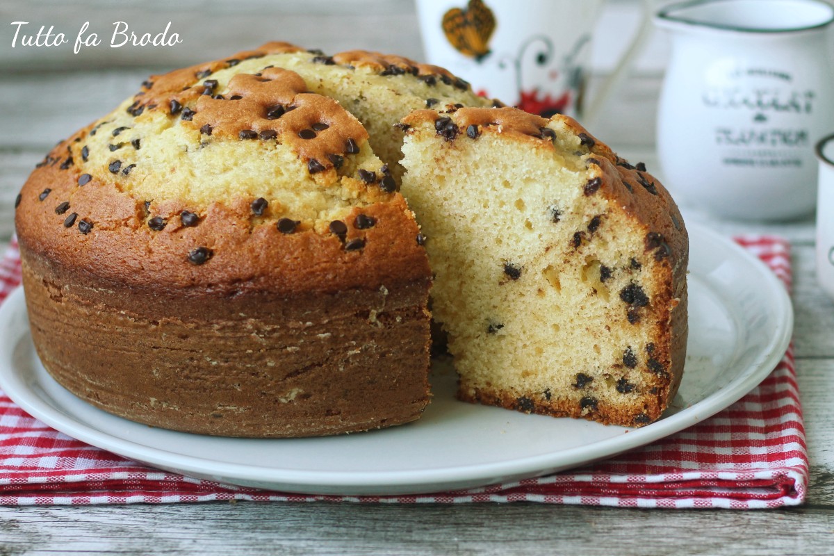 Torta Allo Yogurt E Gocce Di Cioccolato Tutto Fa Brodo In Cucina