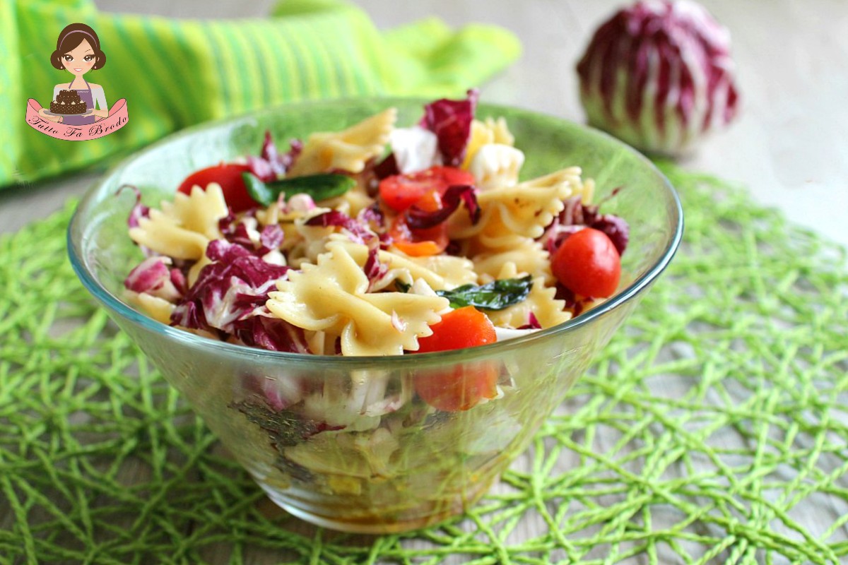 Pasta Fredda Con Radicchio Basilico E Pomodorini Tutto Fa Brodo In Cucina