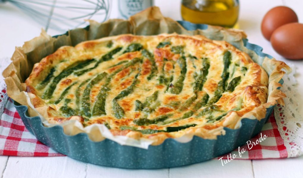 TORTA SALATA AGLI ASPARAGI senza lattosio