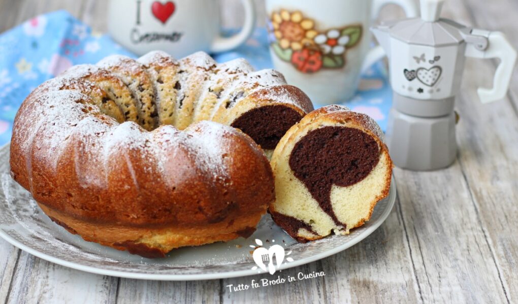 CIAMBELLA ALLO YOGURT E CACAO Bicolore Morbida L Ideale Per La Prima Colazione Tutto Fa