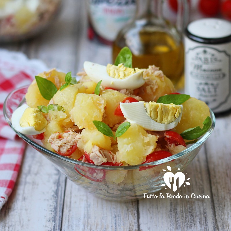 INSALATA DI PATATE CON POMODORINI E TONNO Ricetta Fredda Estiva - Tutto ...