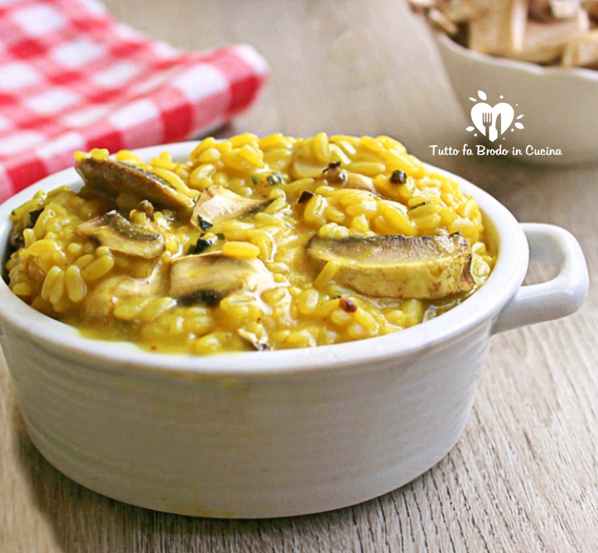 RISOTTO ALLA MILANESE CON FUNGHI Tutto fa Brodo in Cucina