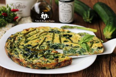 FRITTATA AGLI ASPARAGI CON SPINACI E ZUCCHINE