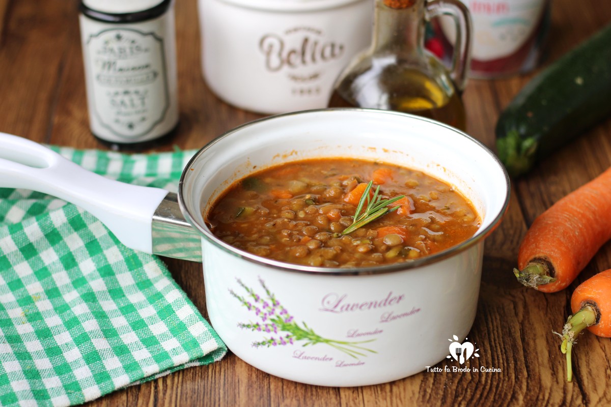 MINESTRA DI LENTICCHIE primo piatto autunnale facile Tutto fa Brodo