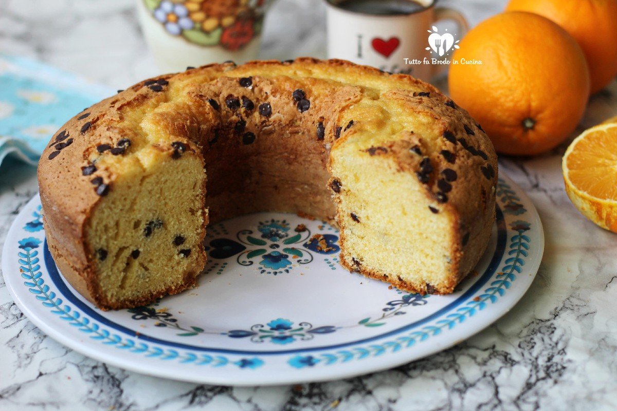 Ciambella All Arancia E Gocce Di Cioccolato Bimby Tutto Fa Brodo In Cucina