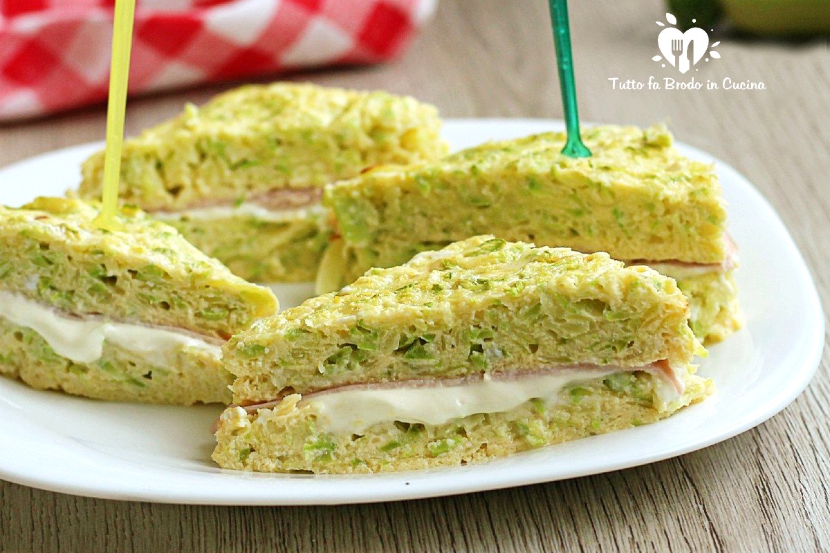 La Ricetta per una frittata di Zucchine Farcita al Prosciutto e